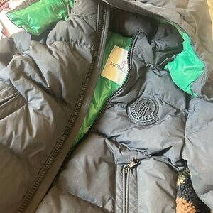 Moncler Black Jacket with Emerald Lining